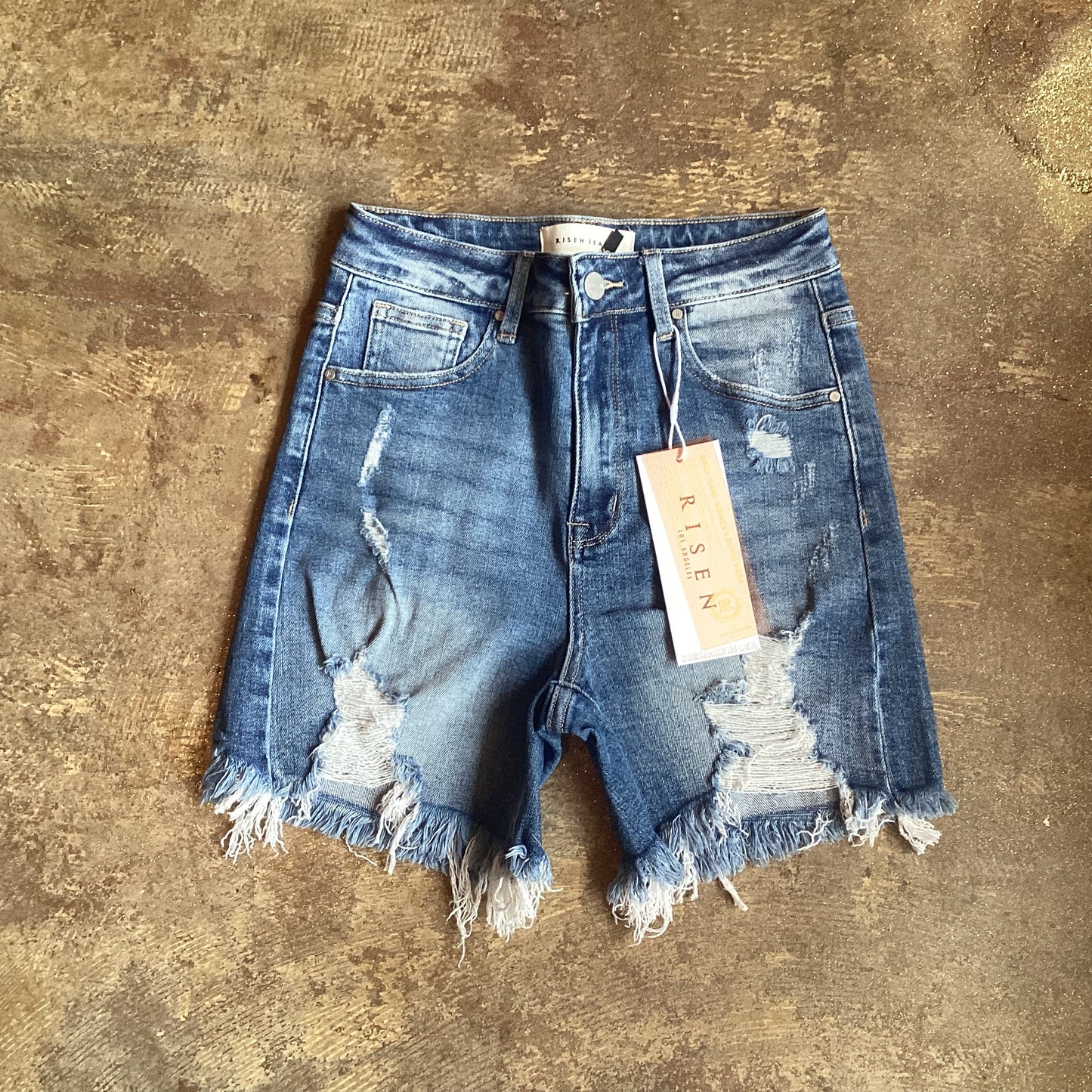 Risen Medium Wash Shorts