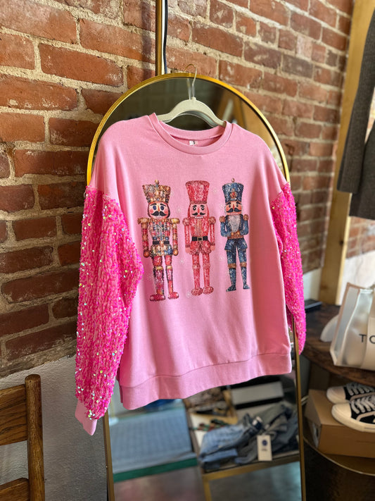 Hot Pink Nutcracker Sweater